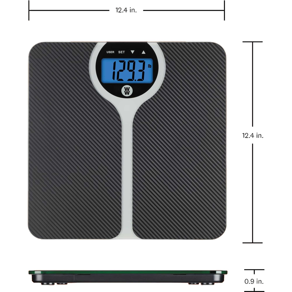 WW Scales by Conair Digital Carbon Fiber BMI Scale - Image 5 of 8