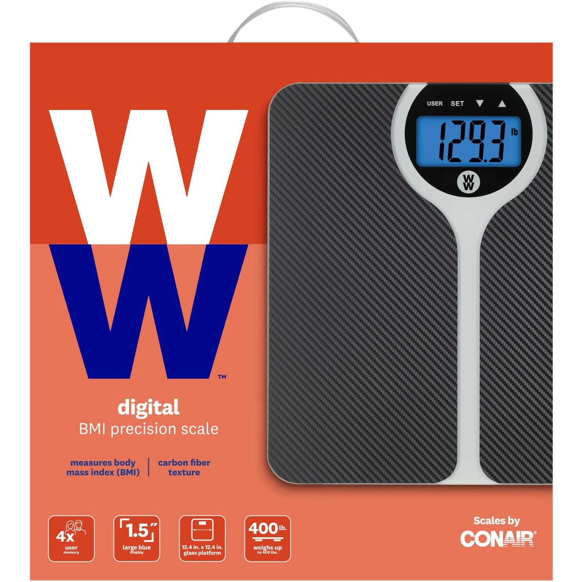 WW Scales by Conair Digital Carbon Fiber BMI Scale - Image 8 of 8