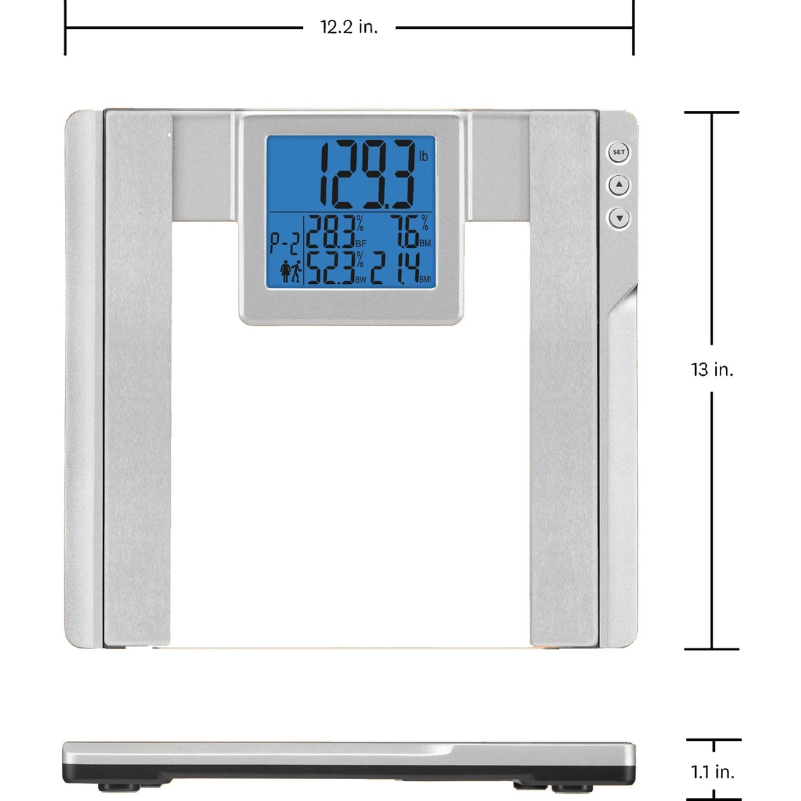 WW Scales by Conair Glass Body Analysis Scale with XL Digital Display - Image 6 of 7