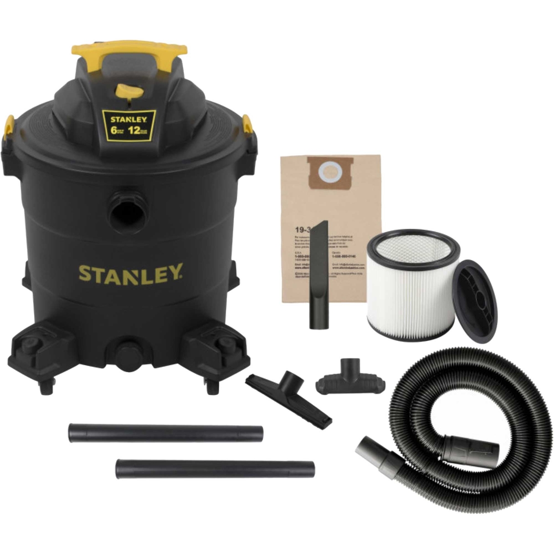 Stanley 12 gal. 6 Horsepower Wet/Dry Vacuum - Image 5 of 6