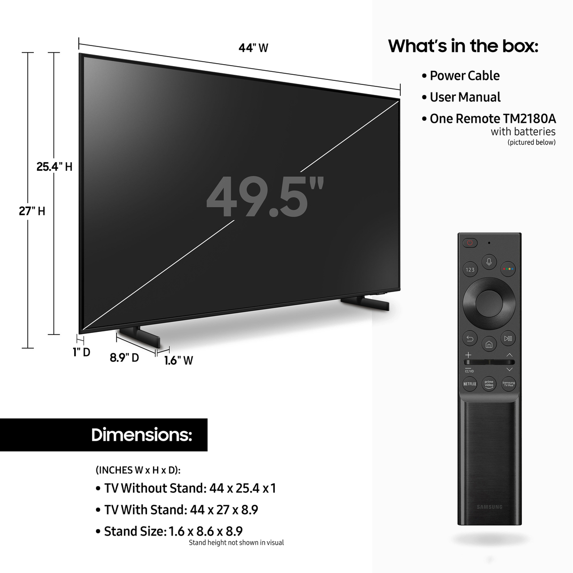 Samsung 50 in. Class AU8000 Crystal UHD 4K Smart TV UN50AU8000FXZA - Image 5 of 9
