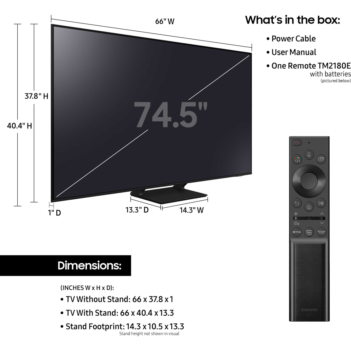 Samsung 75 in. Class Q70A QLED Smart 4K TV QN75Q70AAFXZA - Image 5 of 9