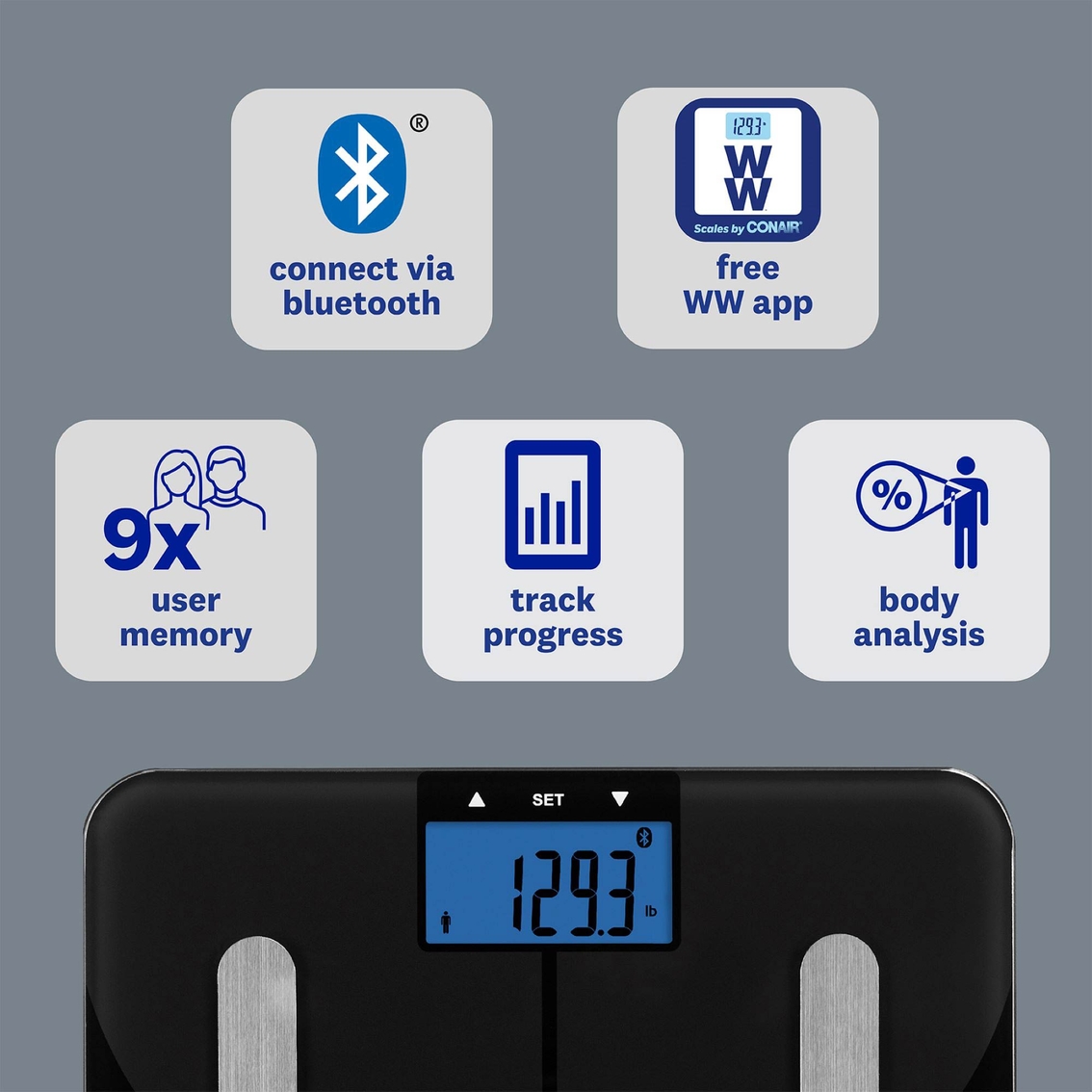 WW Scales by Conair Digital Bluetooth Body Analysis Scale - Image 5 of 5