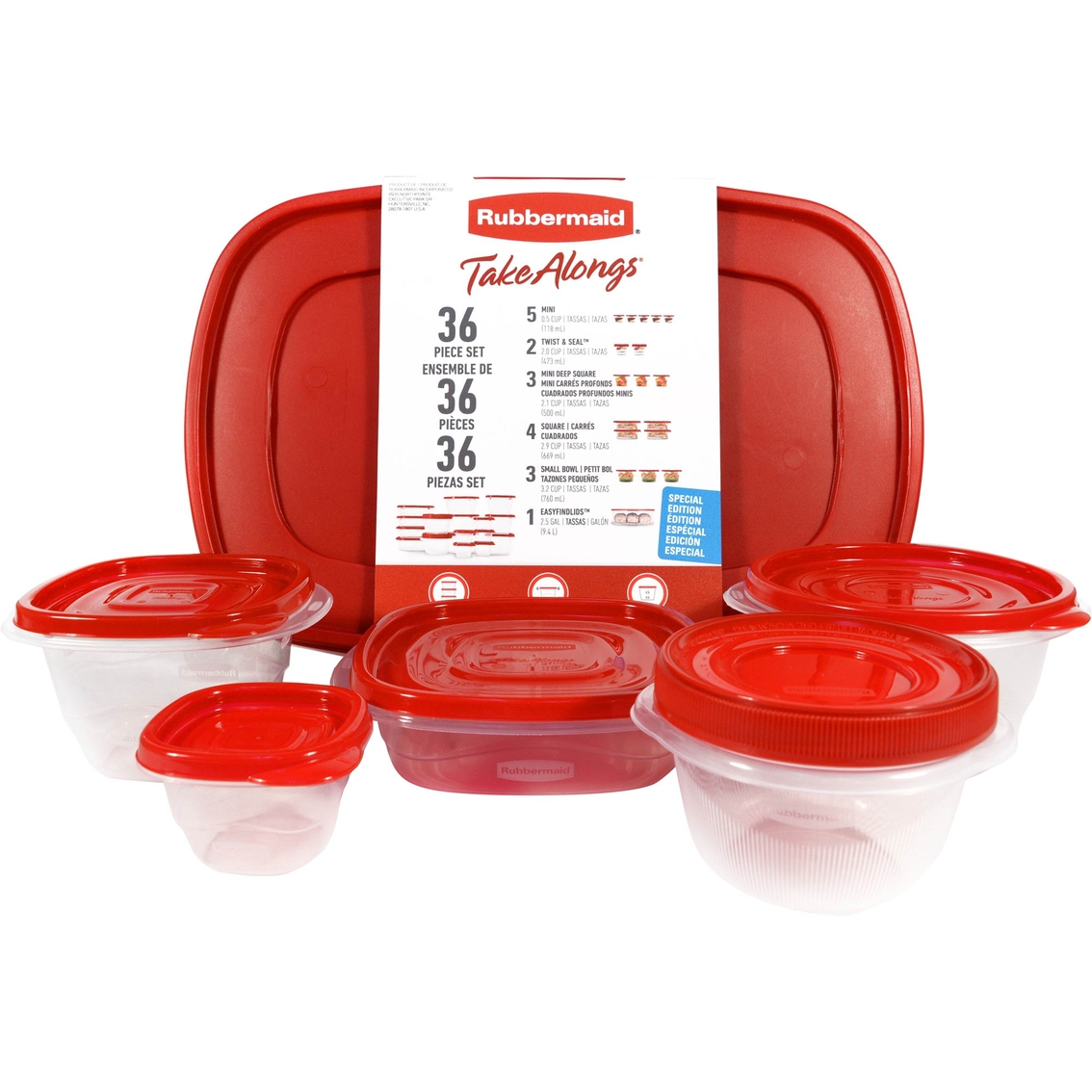 Buy Rubbermaid Easy Find Lids 36 Pcs. Food Storage Container Set