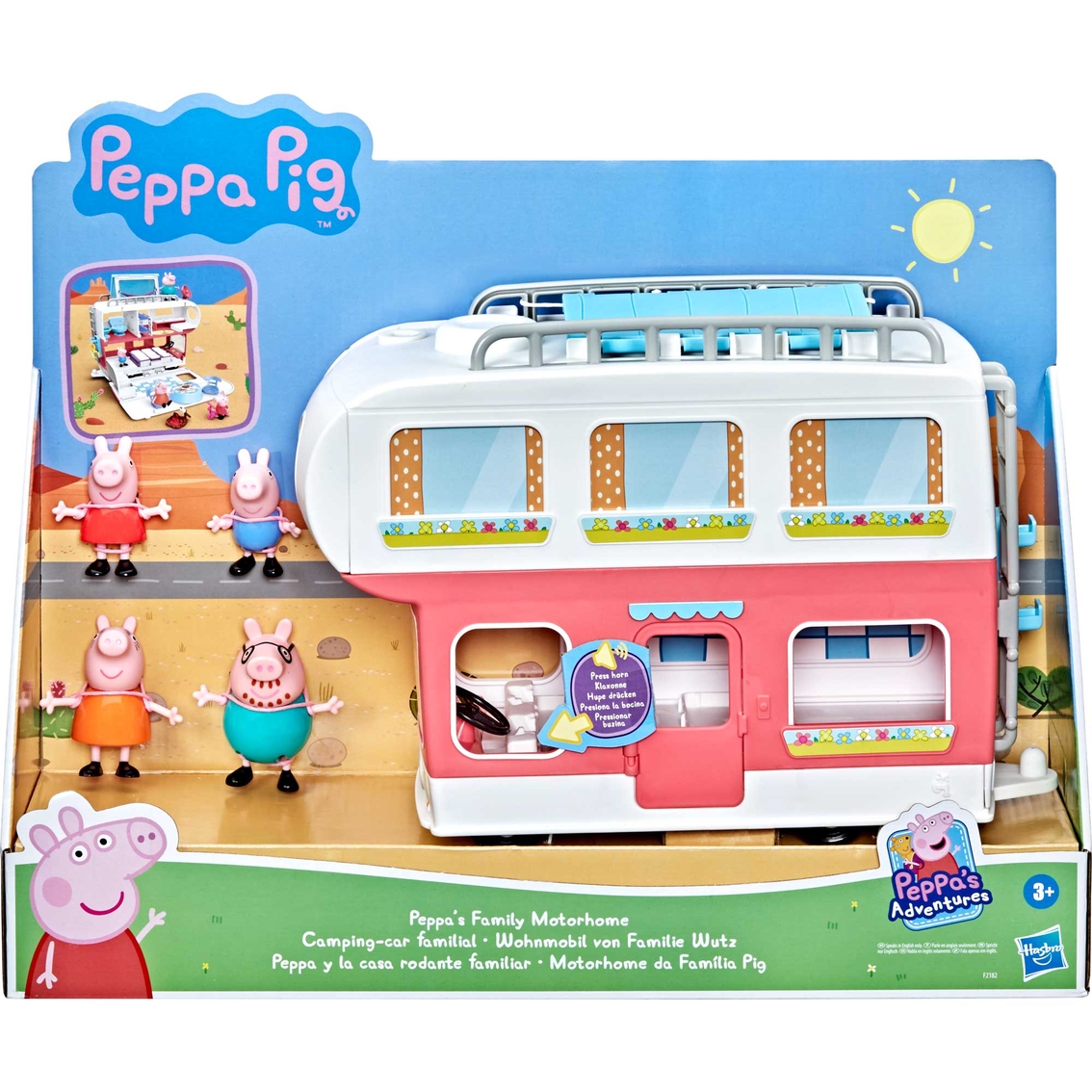 Peppa Pig Peppa's Family Motorhome 10 Pc. Play Set, Dolls