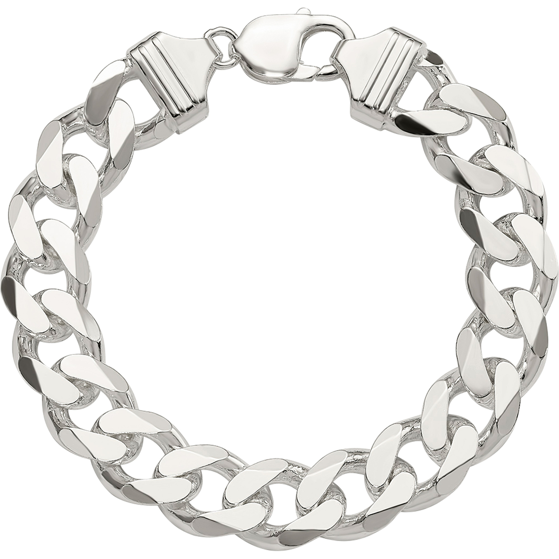 Sterling Silver 13mm Curb Chain Bracelet | Men's Bracelets | Jewelry ...