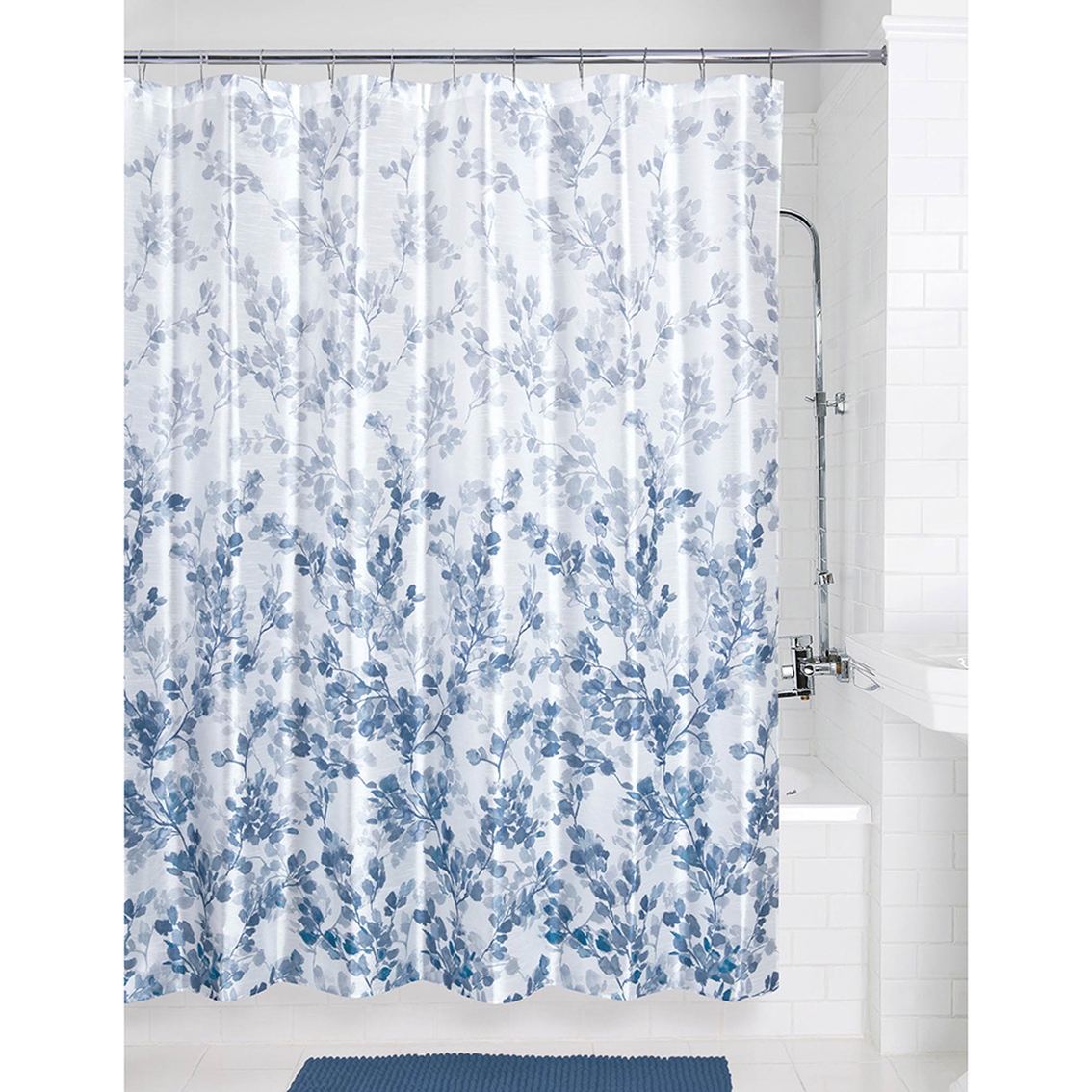 Allure Ombre Vine Floral Plum Shower Curtain - Image 2 of 3