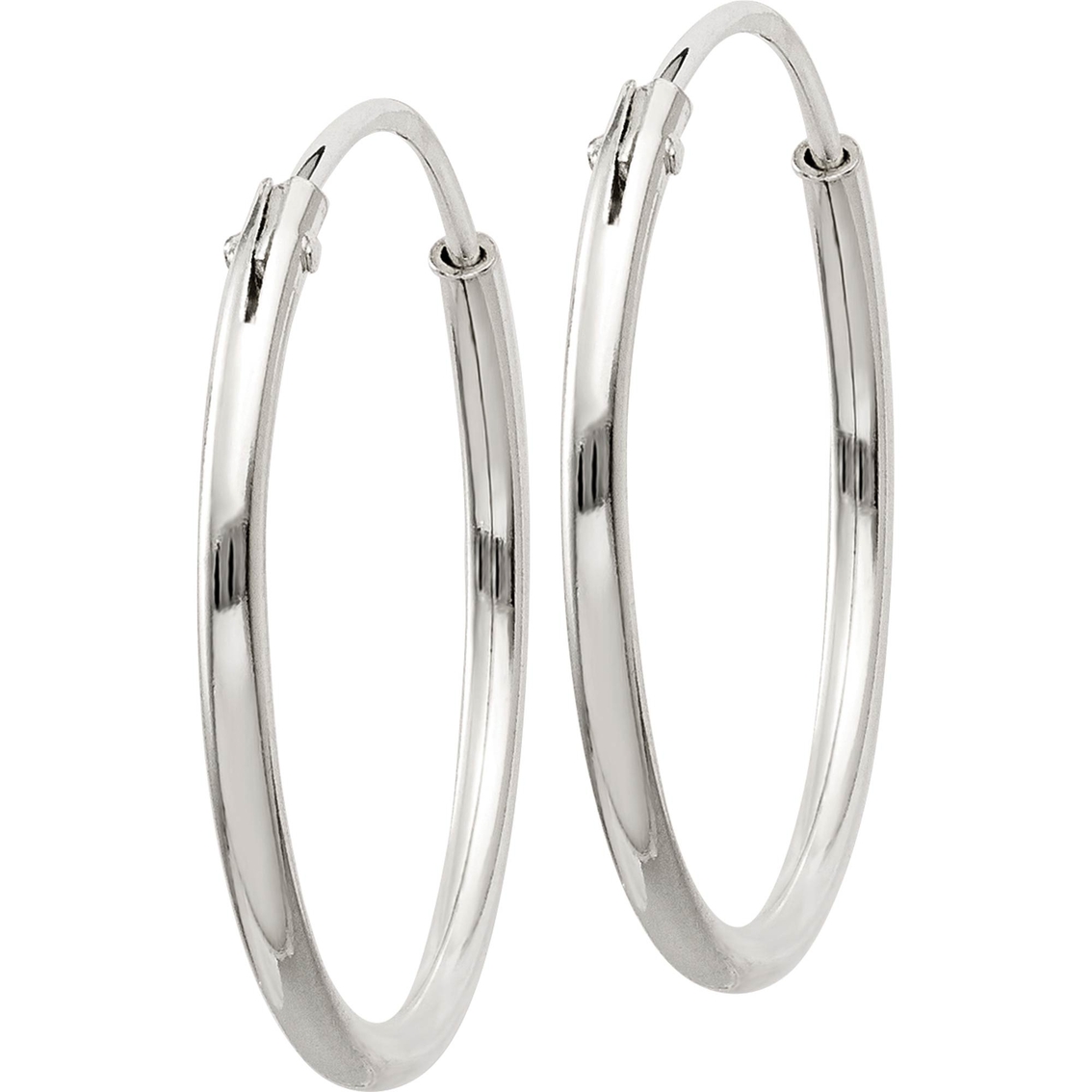 Sterling Silver Endless Hoop Earrings - Image 2 of 2