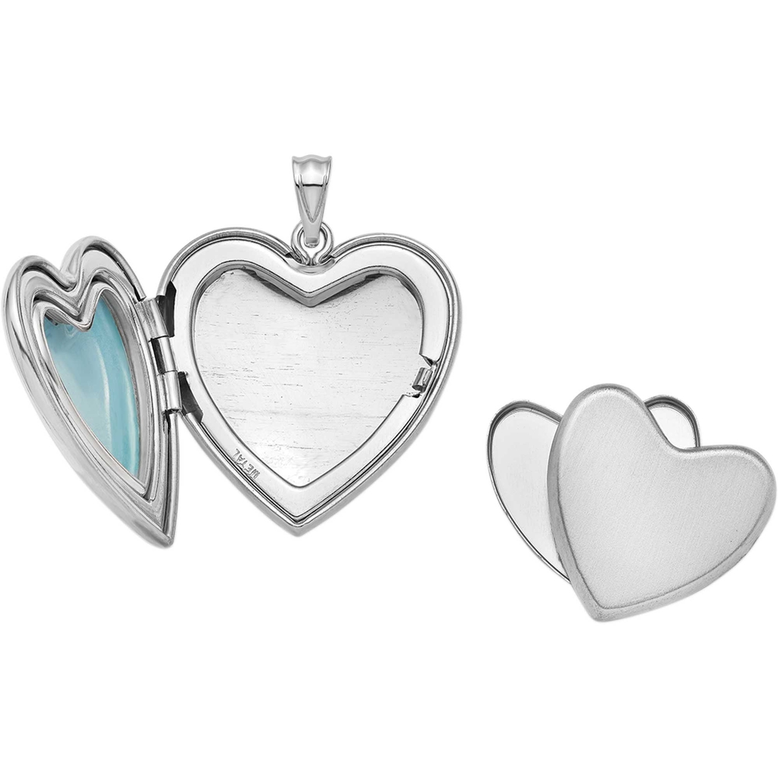 Sterling Silver Rhodium Plated 'God Has' Diamond Accent Ash Holder Heart Locket - Image 2 of 3