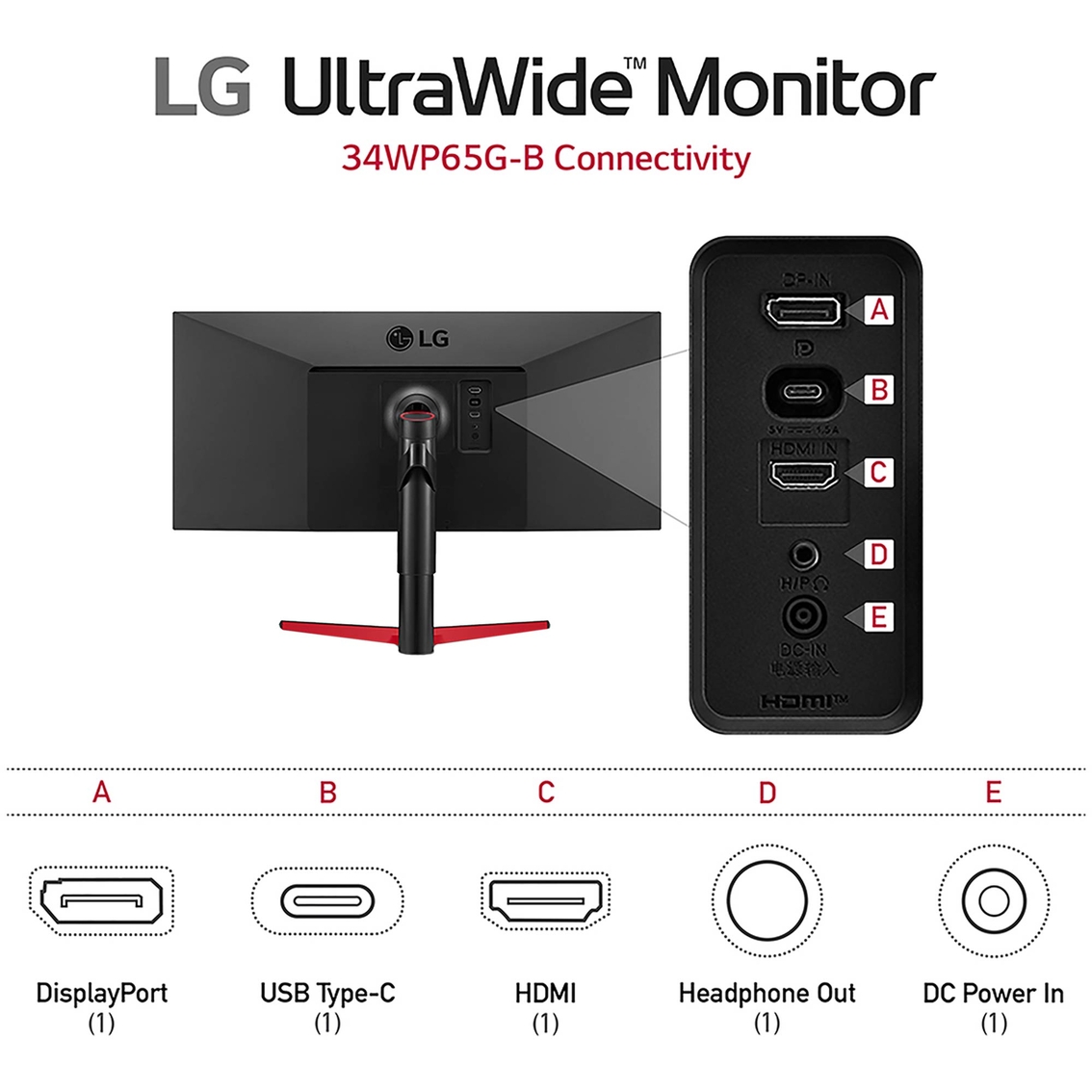 LG  34 in. UltraWide FHD HDR FreeSync Monitor 34WP65G-B - Image 5 of 9