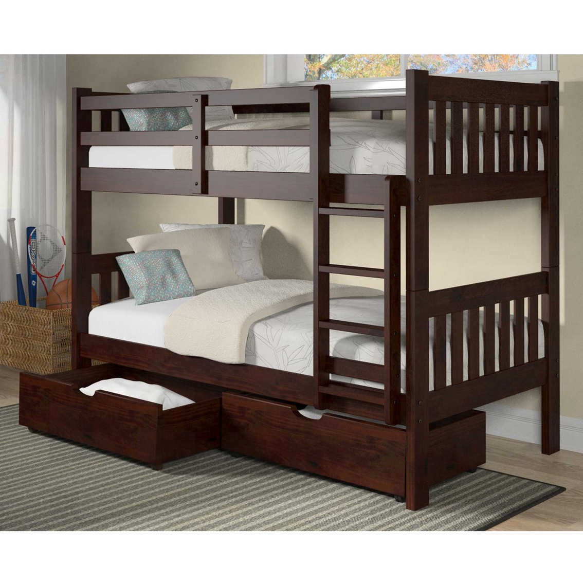 Masion Twin Over Mission Bunk Bed, Chelsea Home Bunk Bed