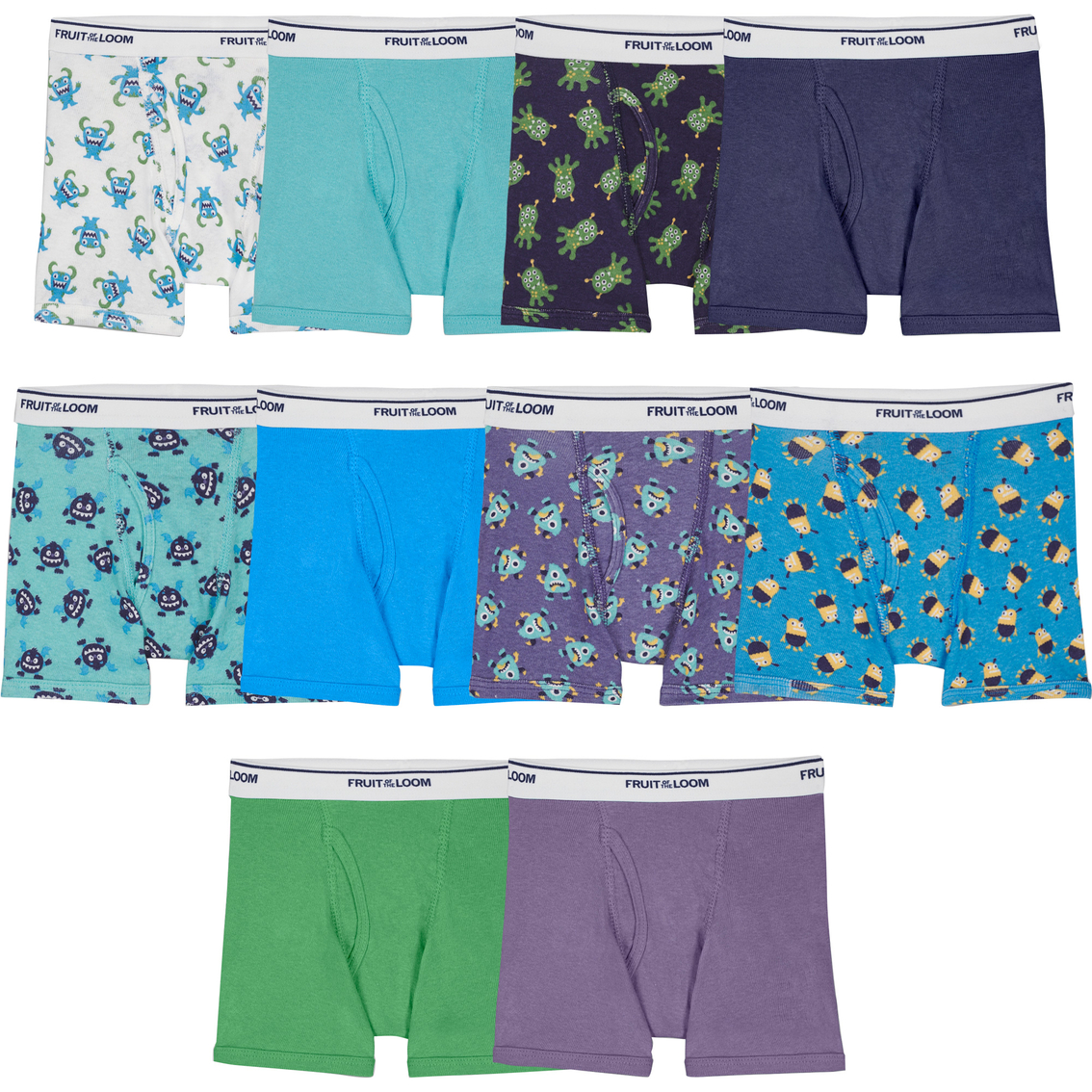 Fruit of the Loom Toddler Boys Boxer Brief 10 pk. - Image 2 of 2