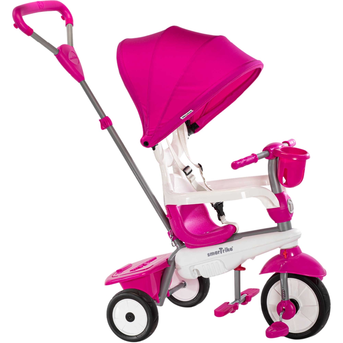 smarTrike Breeze Plus Kids Pink 4 in 1 Tricycle Push Bike - Image 1 of 6