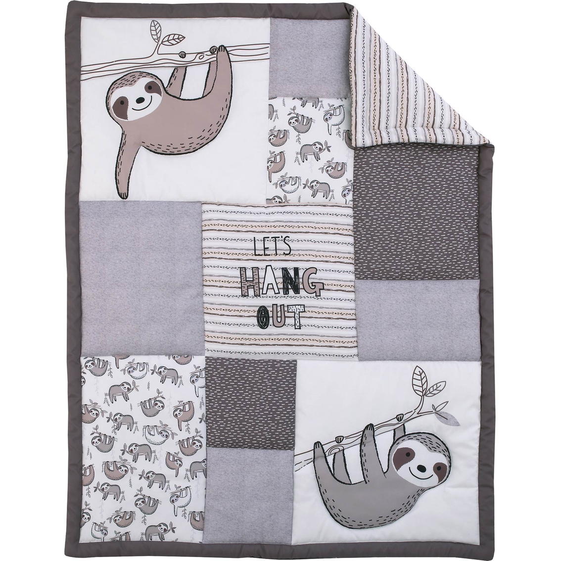 Little Love by Nojo Sloth Let's Hang Out Crib Bed 3 pc. Set - Image 3 of 5