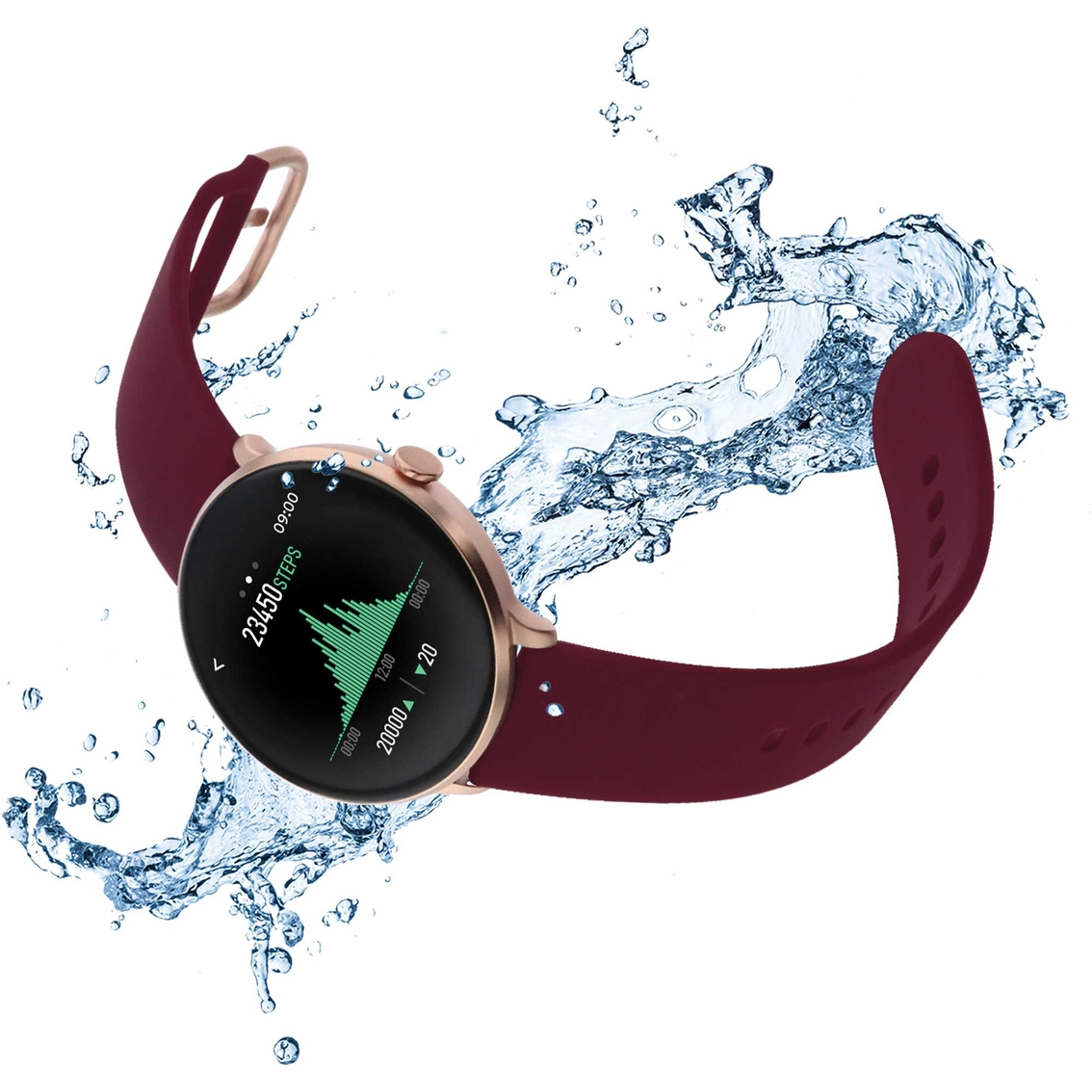 iTouch Sport 3 Smartwatch: Rose Gold Case, Merlot Strap 500015R-51-C10 - Image 5 of 7
