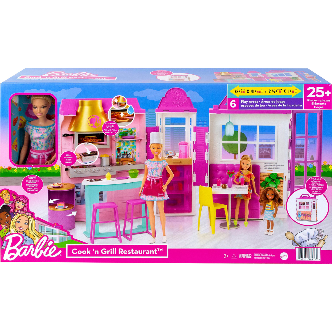 Barbie Cook 'n Grill Restaurant Doll & Playset - Image 1 of 4