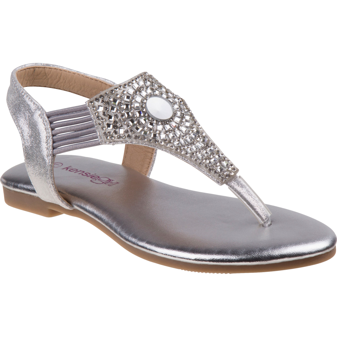 Kensie Girls Silver Thong Sandals | Sandals | Back To School Shop ...