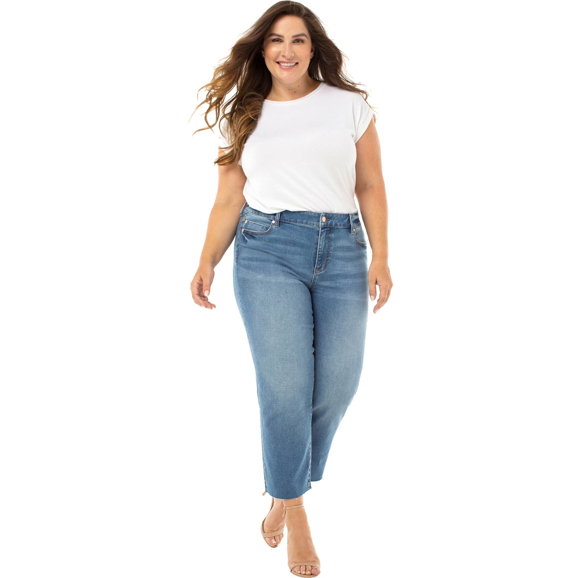 Liverpool Plus Size Crop Straight Jeans | Jeans | Clothing ...