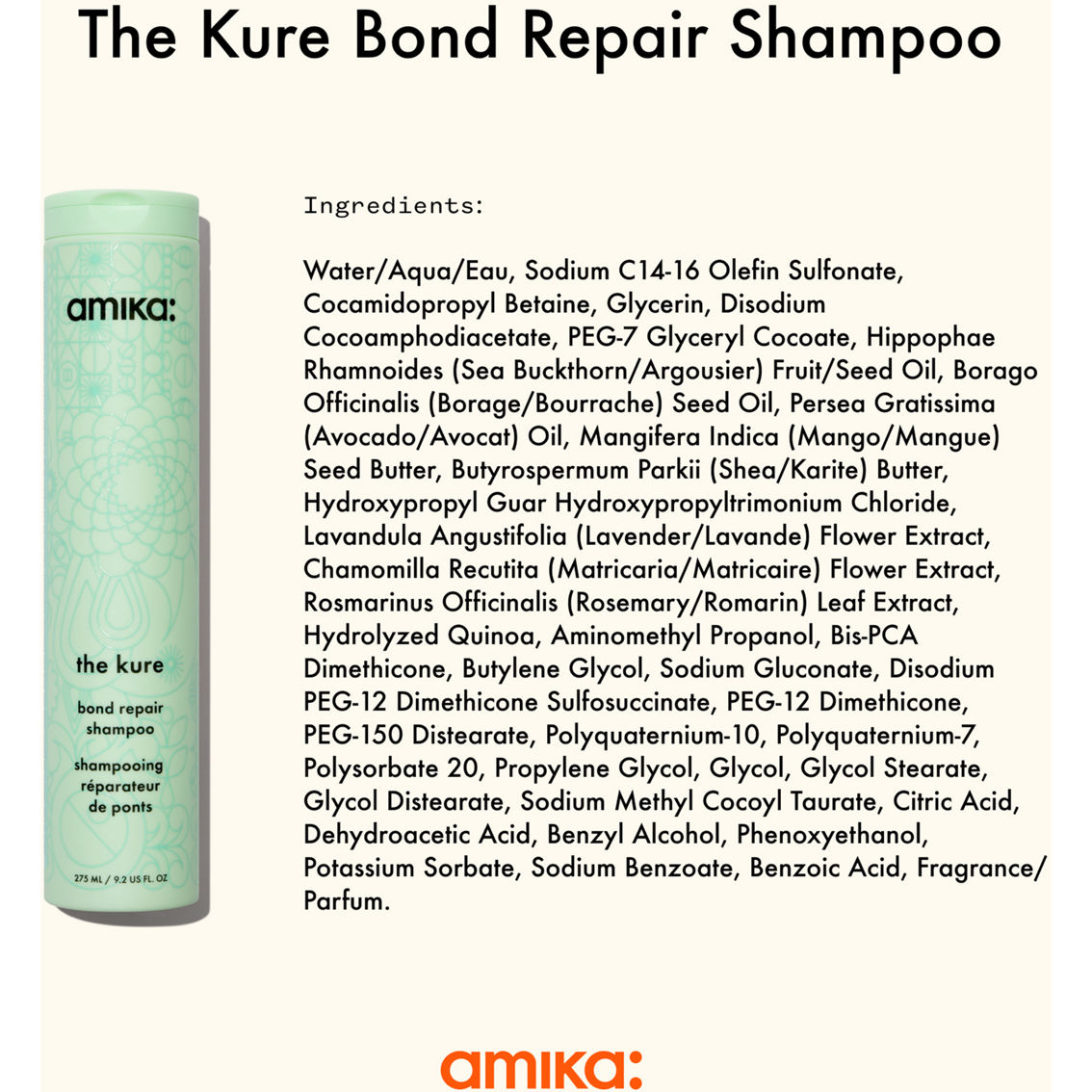 Amika The Kure Repair Shampoo - Image 2 of 5