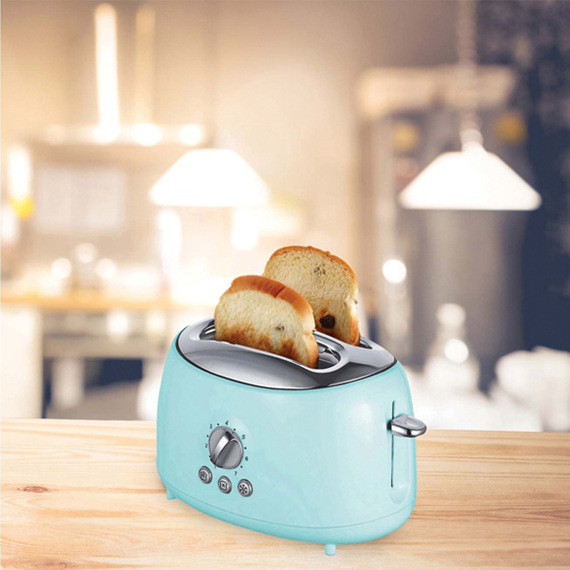 Brentwood Cool Touch 2 Slice Extra Wide Slot Retro Toaster - Image 2 of 8