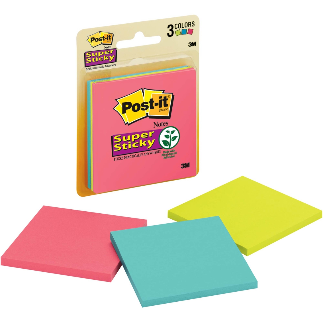  Super Sticky Notes, 2X Sticking Power, 3 x 3-Inches