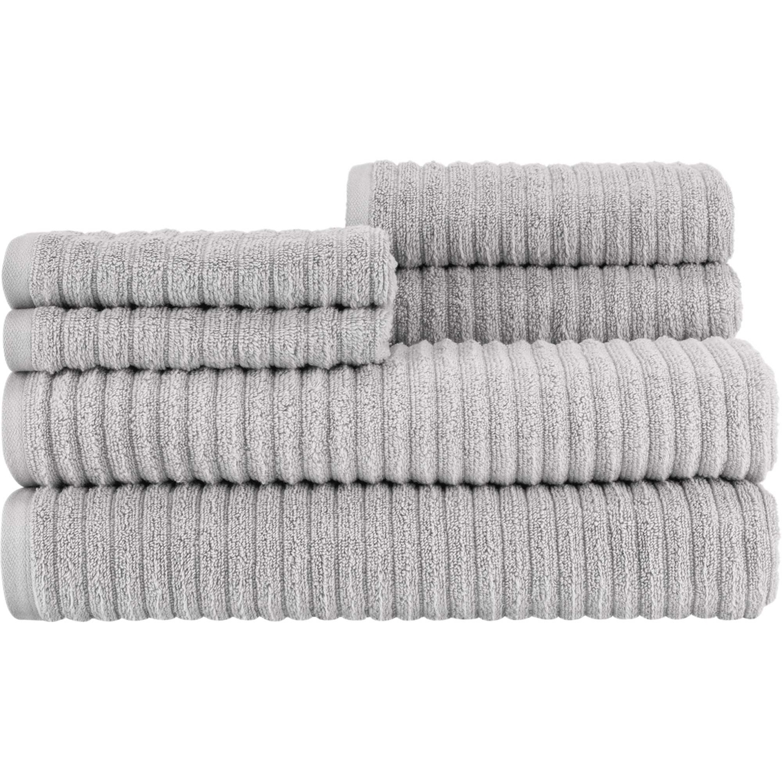 Caro Home Infinity Rib Grey Bath Towel, Bath Towels, Household