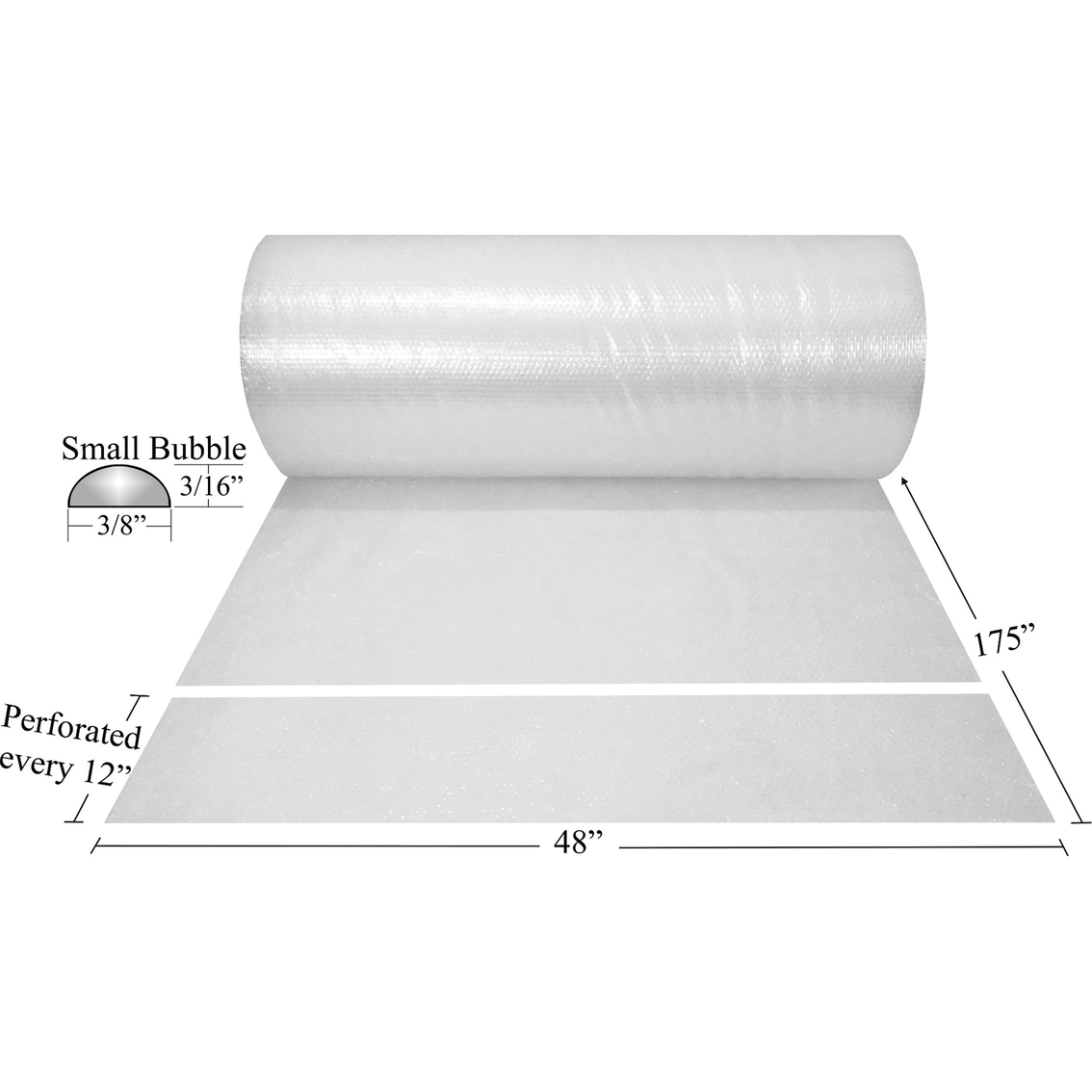 uBoxes Bubble Cushioning 48 in. Wide x 175 ft. Small Bubbles 3/16 in. - Image 2 of 2