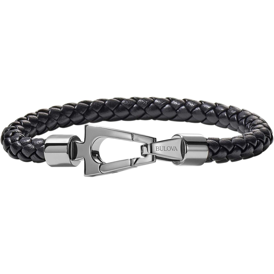 Bulova Marine Star Black Braided Leather Bracelet | Bracelets | Jewelry ...
