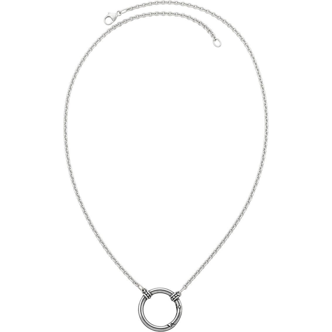 James Avery Sterling Silver Beaded Changeable Charm Holder Necklace ...