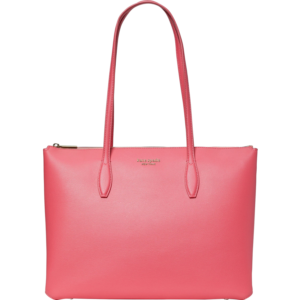 Kate Spade New York All Day Crossgrain Leather Large Zip Top Tote ...
