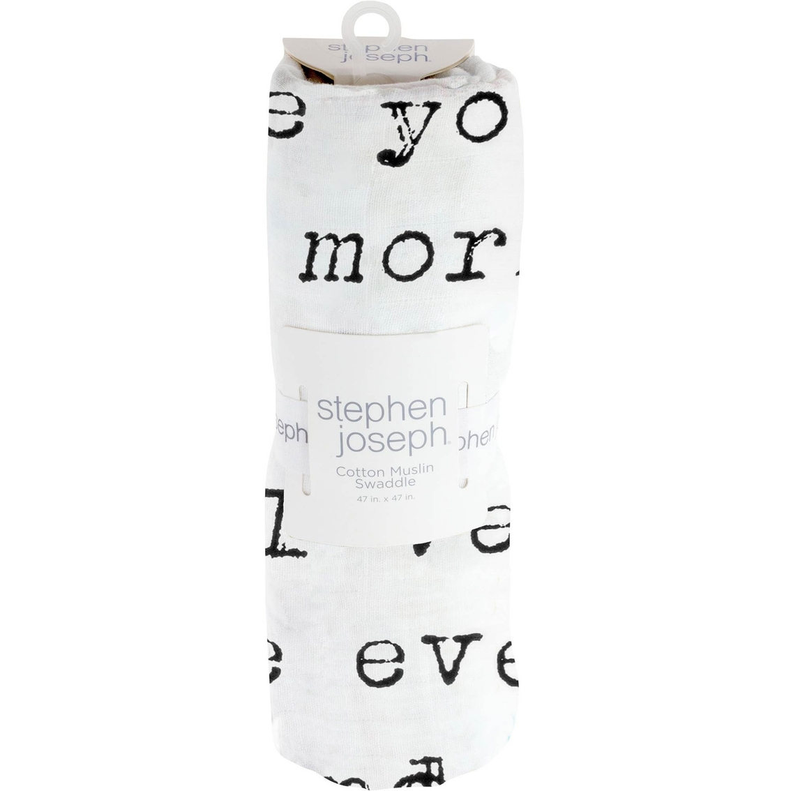 Stephen Joseph Gifts Muslin Sentiment Love You Blanket - Image 2 of 2