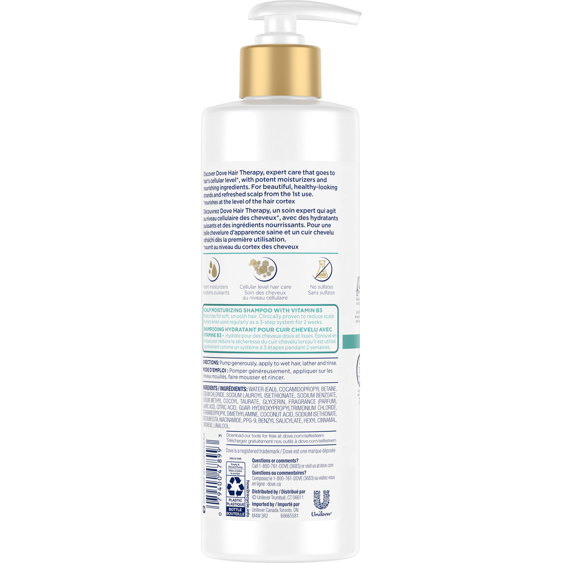 Dove Hair Therapy Shampoo Dry Scalp Therapy, 13.5 oz. - Image 2 of 3
