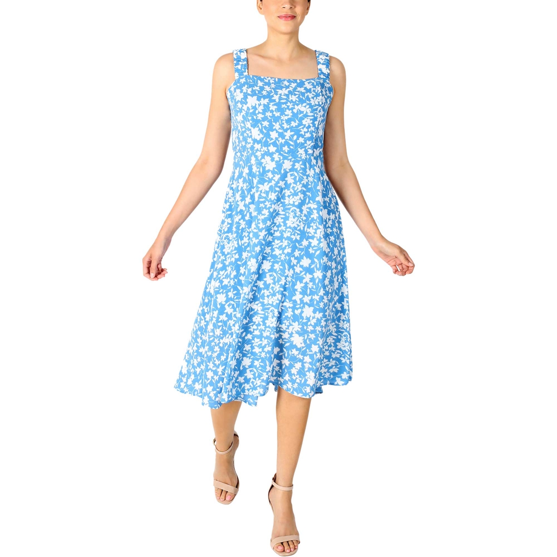 Studio 1 Sandra Darren Bubble Crepe Floral Midi Dress | Dresses ...