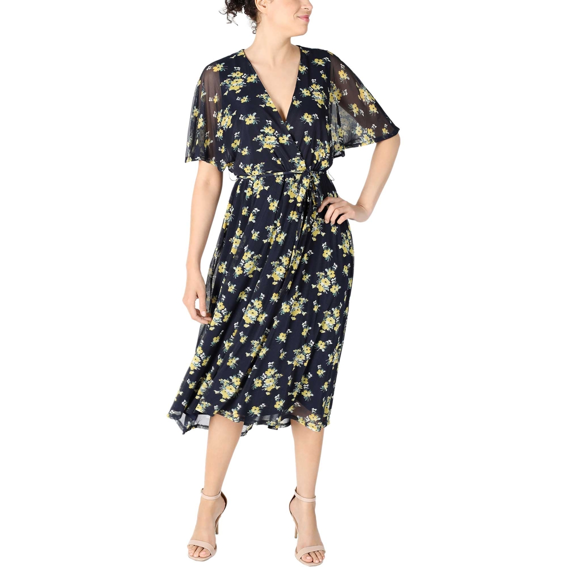 Studio 1 Sandra Darren Chiffon Floral Midi Dress | Dresses | Clothing ...