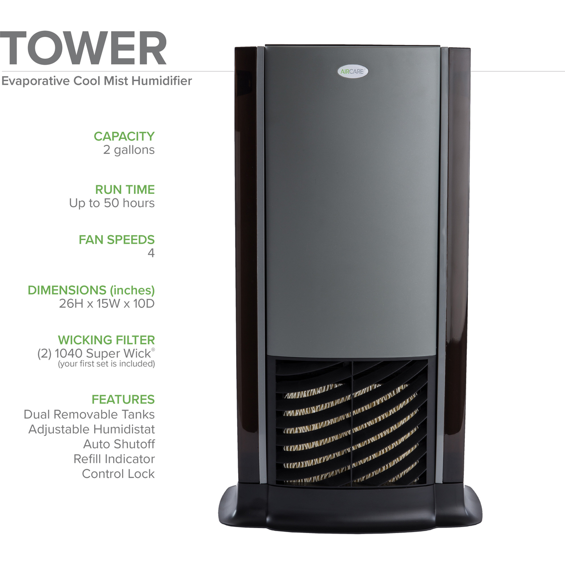 Aircare Evaporative Humidifier Tower D46720 - Image 7 of 7