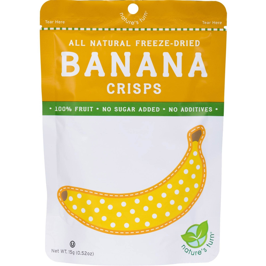 Nature's Turn All Natural Freeze-Dried Banana Crisps 36 ct., 0.52 oz. each