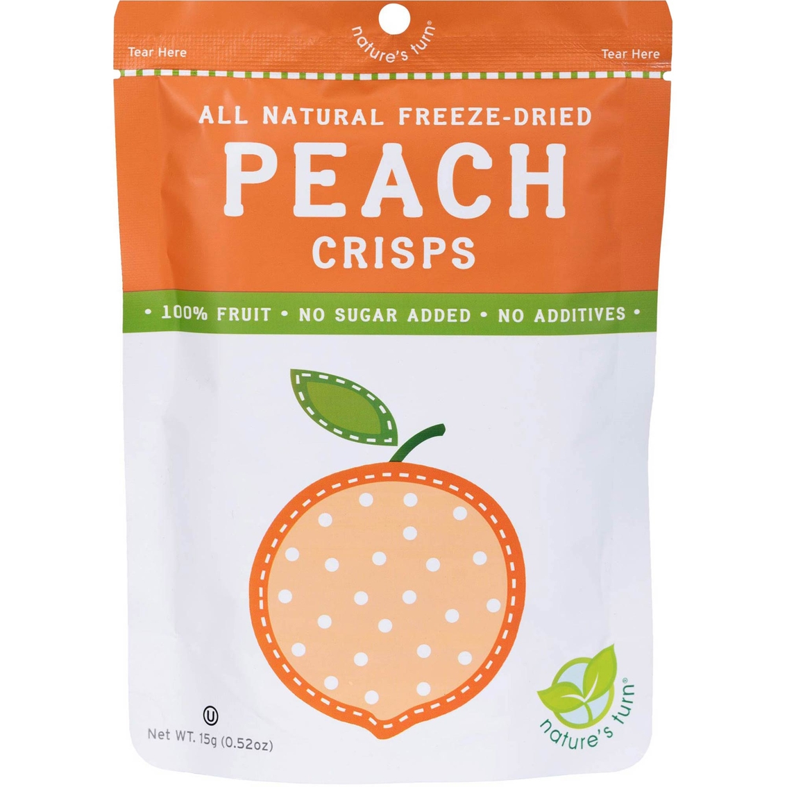 Nature's Turn All-Natural Freeze-Dried Peach Crisps 36 ct., 0.52 oz. each