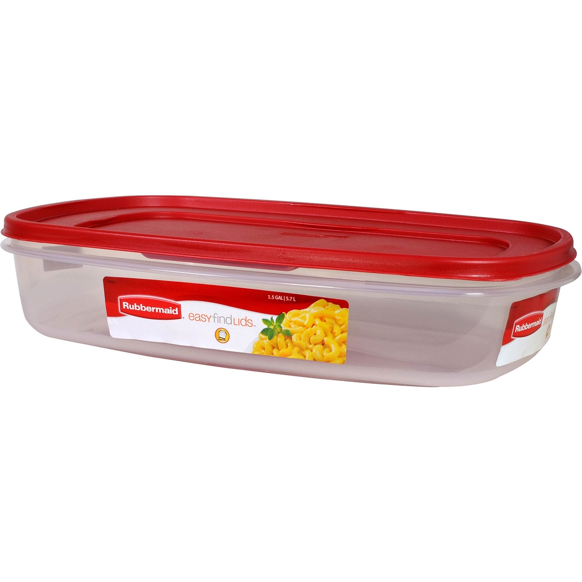 Rubbermaid 1.5 Gal. Rectangle Easy Find Lids Food Storage Container, Food  Storage, Household
