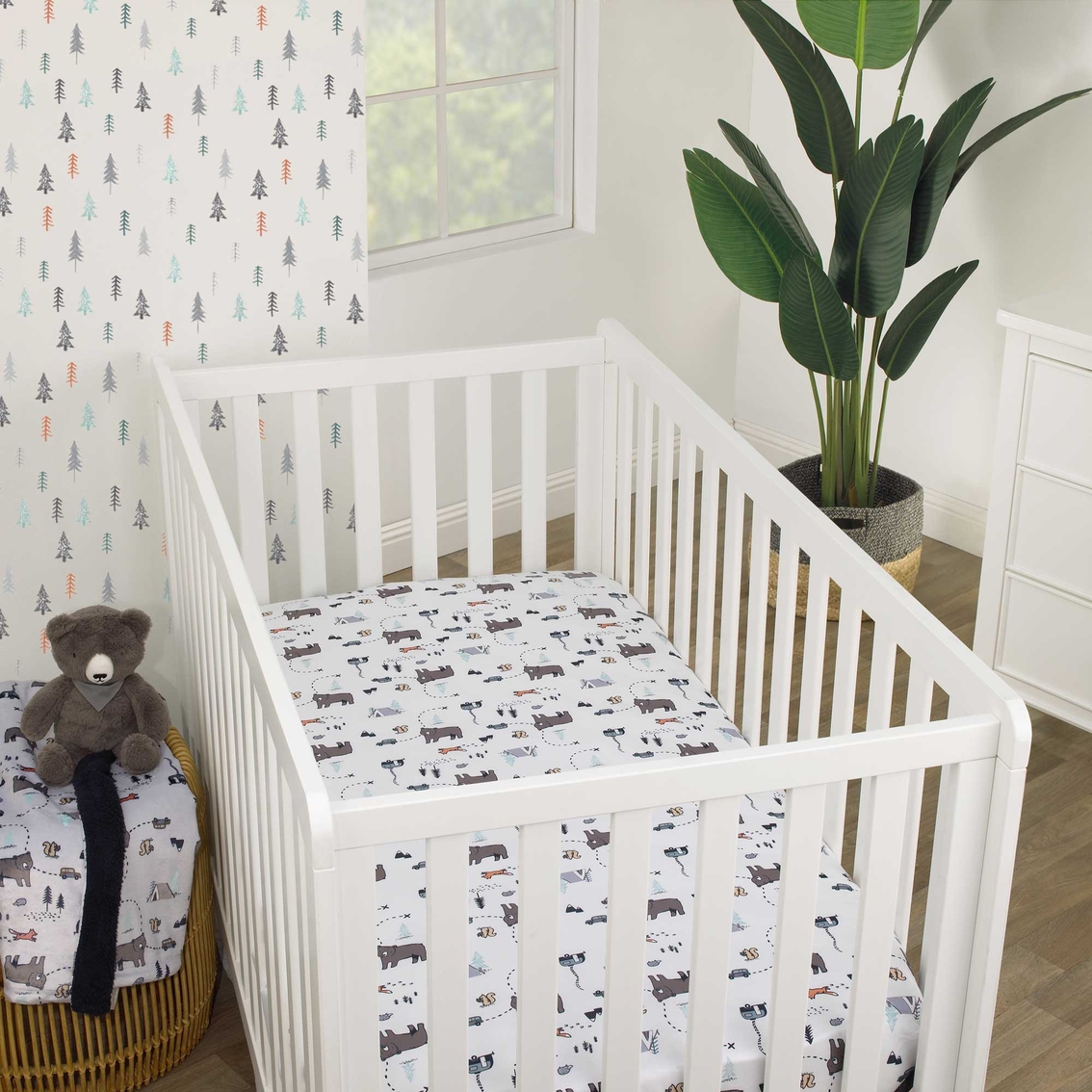 Carter's Woodland Friends Fitted Crib Sheet - Image 4 of 5