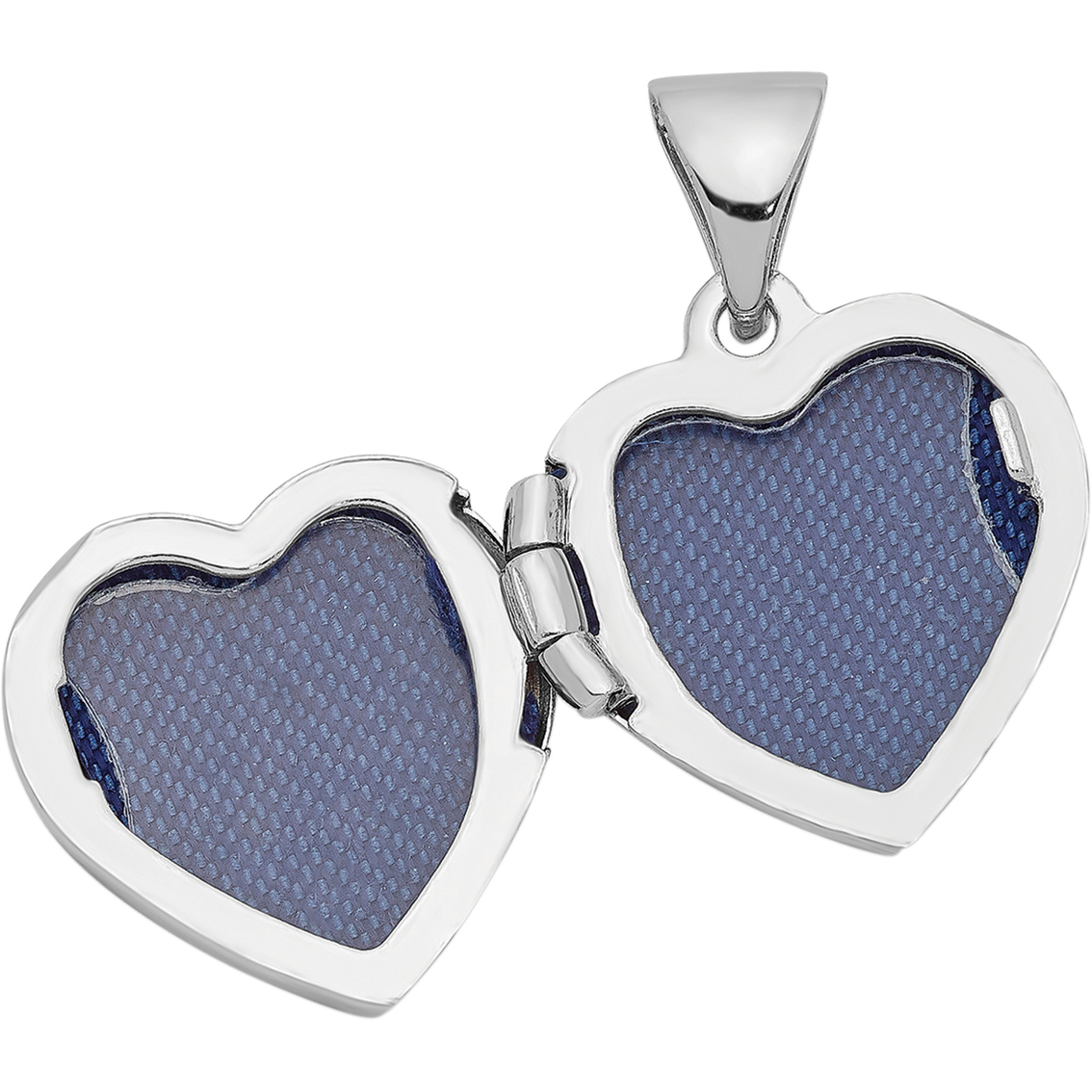 Rhodium Over Sterling Silver 13mm Heart Locket - Image 3 of 4
