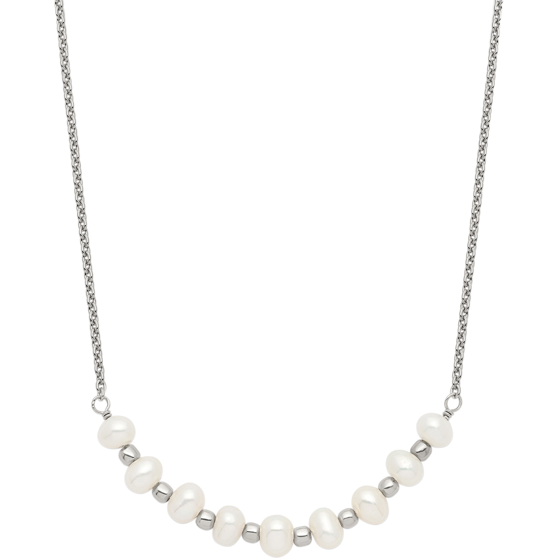 Sterling Silver Freshwater Cultured Pearl Necklace - Image 2 of 3