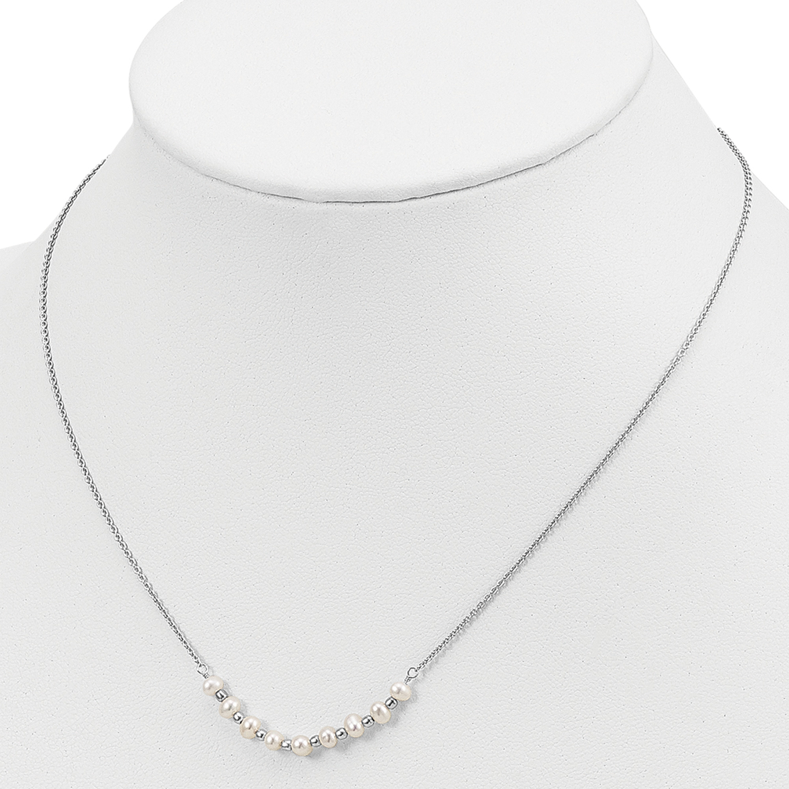 Sterling Silver Freshwater Cultured Pearl Necklace - Image 3 of 3
