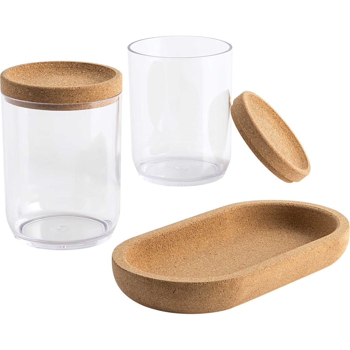 Allure Canister Set with Cork Tray - Image 2 of 3