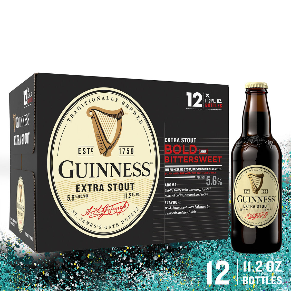 Guinness Extra Stout 11.2 oz. Bottle 12 pk. - Image 2 of 3
