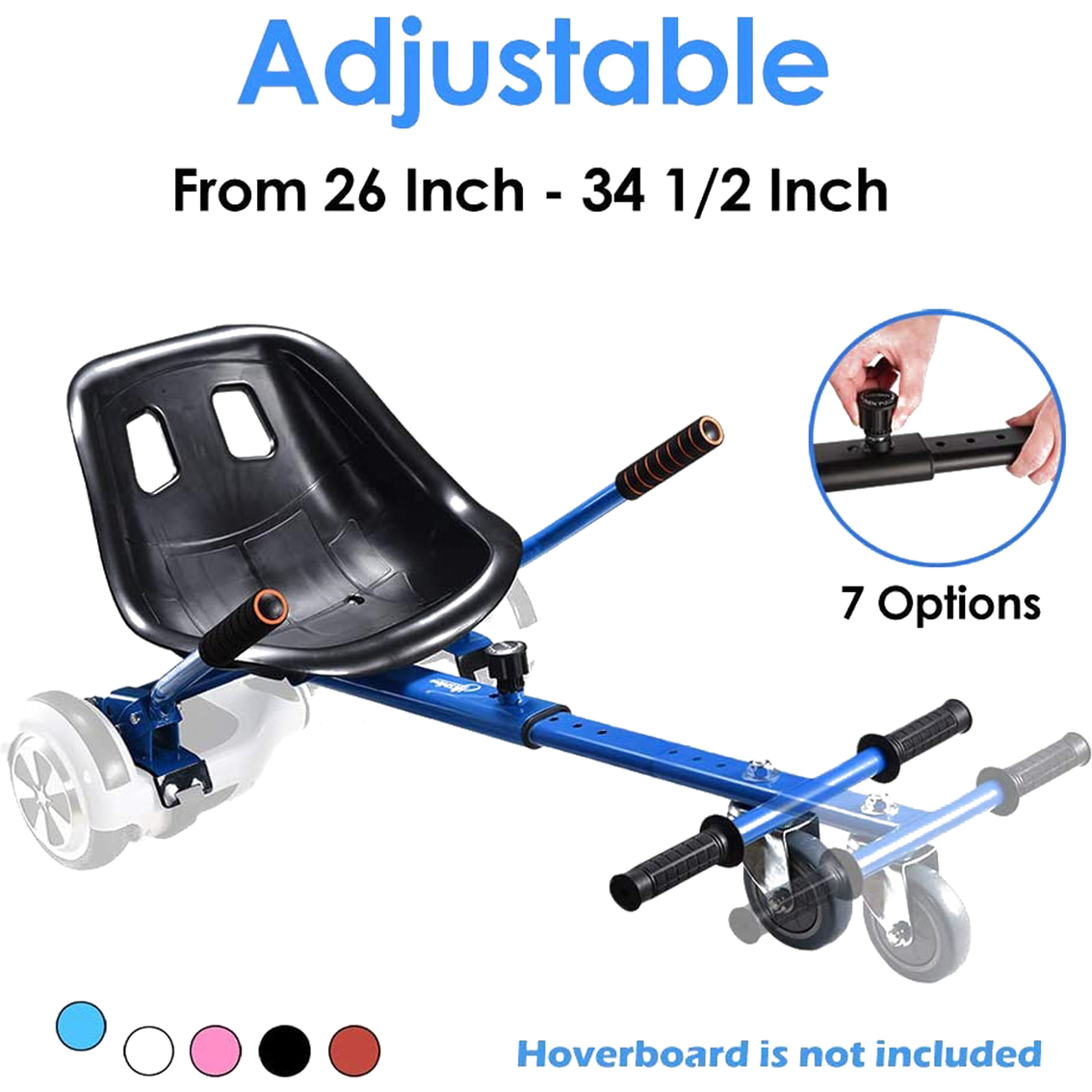 GlareWheel Buggy Attachment for Transforming Hoverboard Scooter into Go Kart - Image 3 of 6