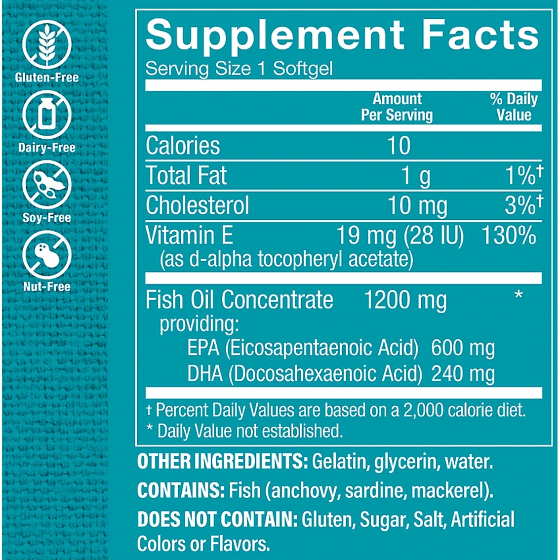 The Vitamin Shoppe Omega-3 Fish Oil EPA /DHA 840mg Softgels 60 ct. - Image 2 of 4