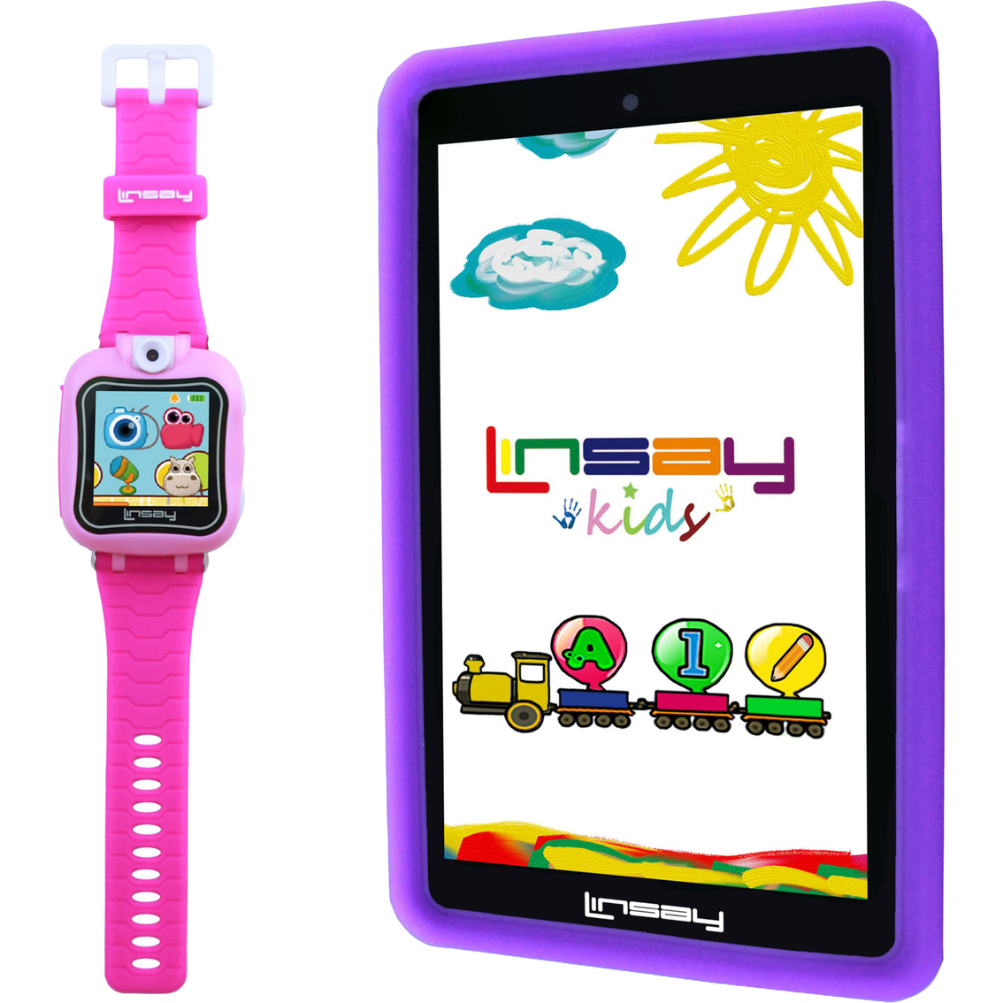 Linsay 7 in. 2GB RAM 32GB Tablet with Kids Holder, Pen and Smartwatch - Image 3 of 3