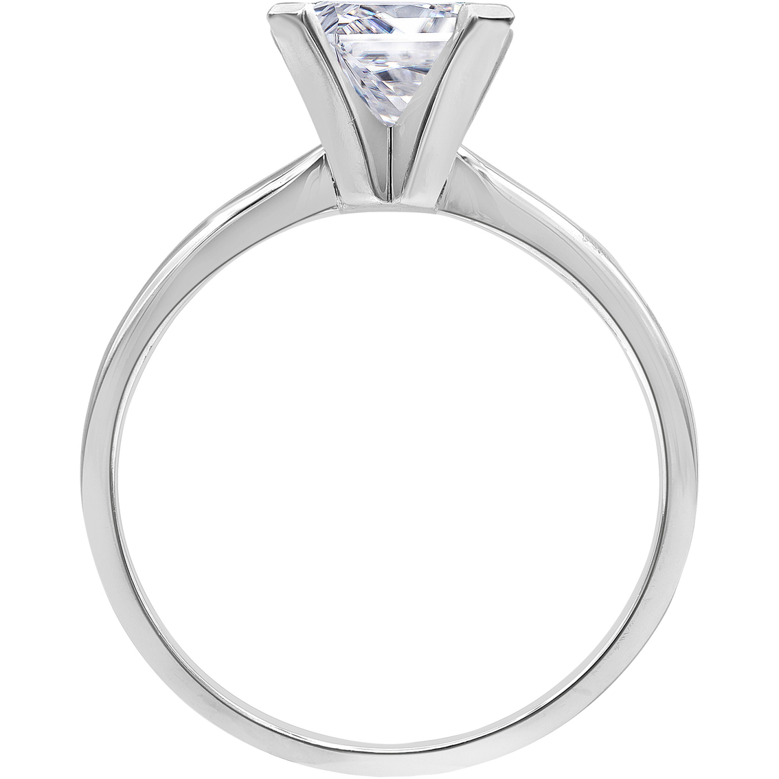 14K Gold 1 ct. Princess Cut Diamond Solitaire Ring Size 7 - Image 5 of 5