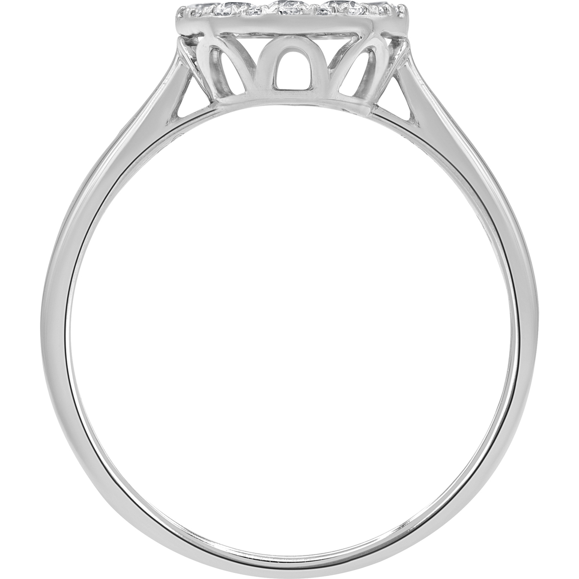 10K White Gold 1/2 CTW Round Diamond Promise Ring - Image 2 of 2