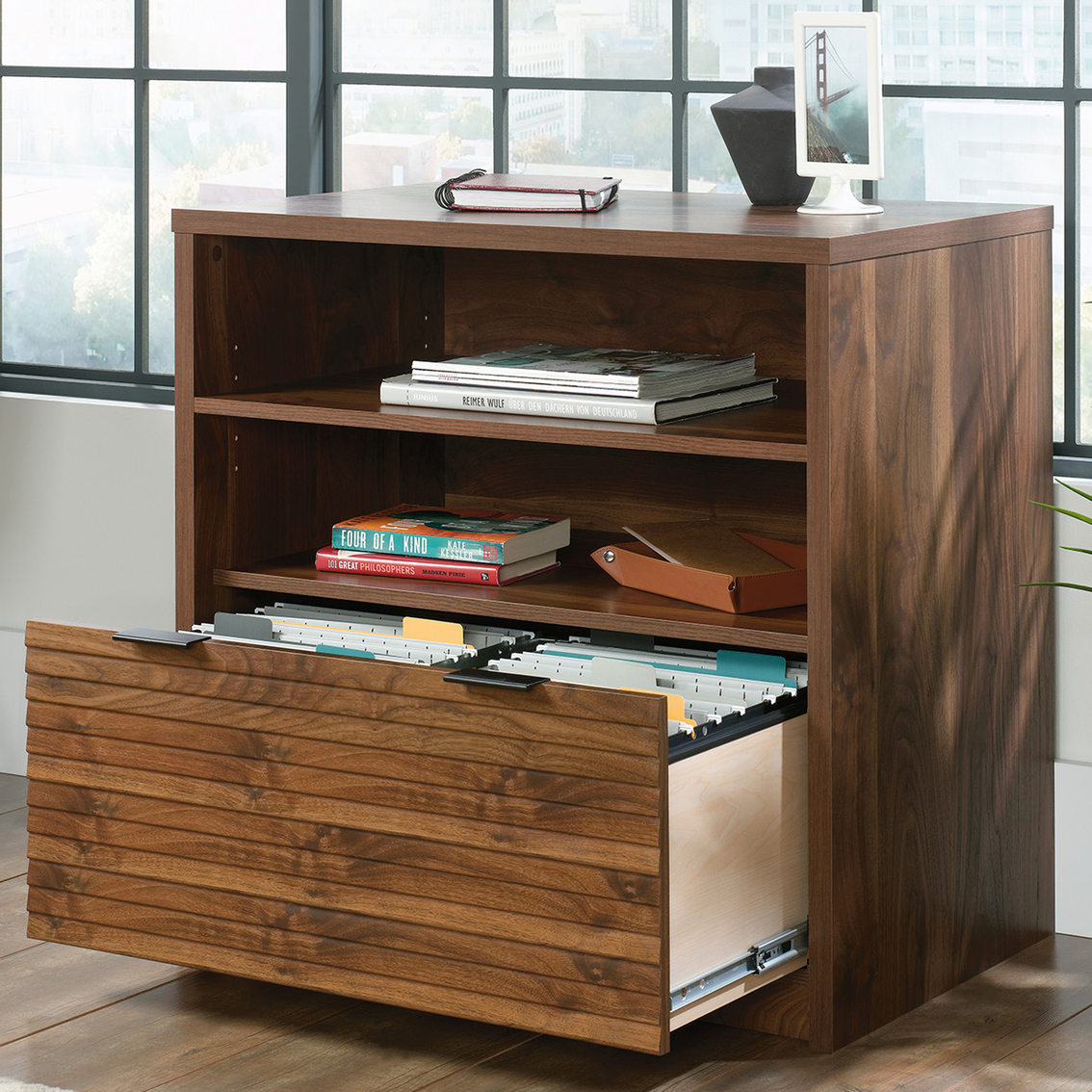 Sauder Lateral Filing Cabinet with Open Shelf - Image 2 of 9